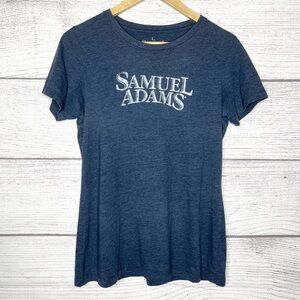 Blue Samuel Adams Women's Fitted T-Shirt Size Large For the Love of Beer